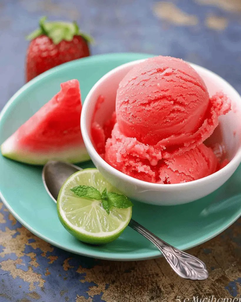 5 Minute, Easy Watermelon Sorbet