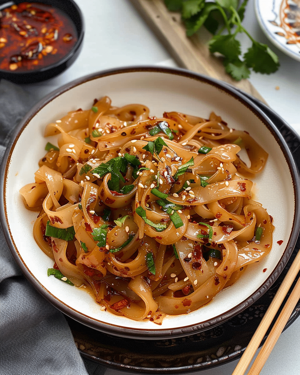Gochujang Chili Oil Rice Paper Noodles