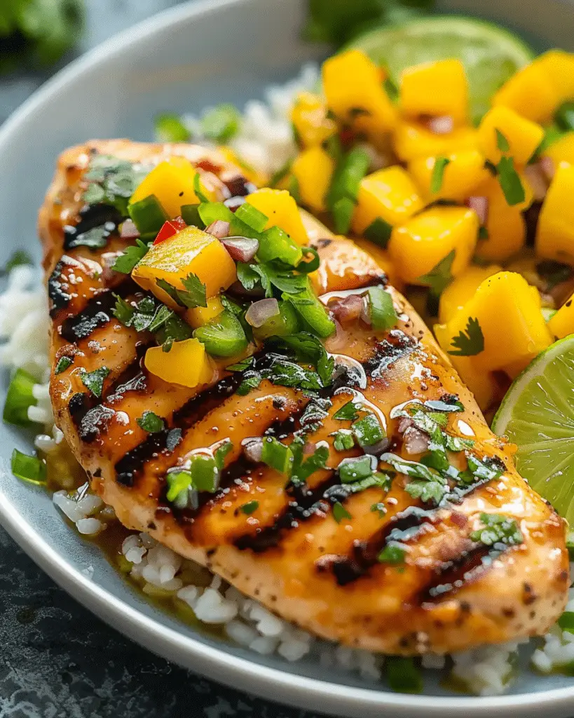 Honey Lime Chicken with Mango Salsa