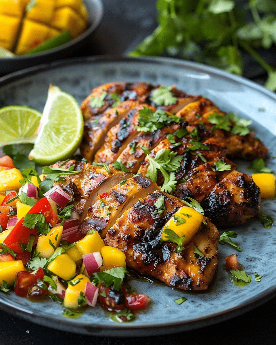 Honey Lime Chicken with Mango Salsa