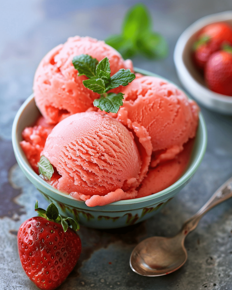 Mango Strawberry Sorbet
