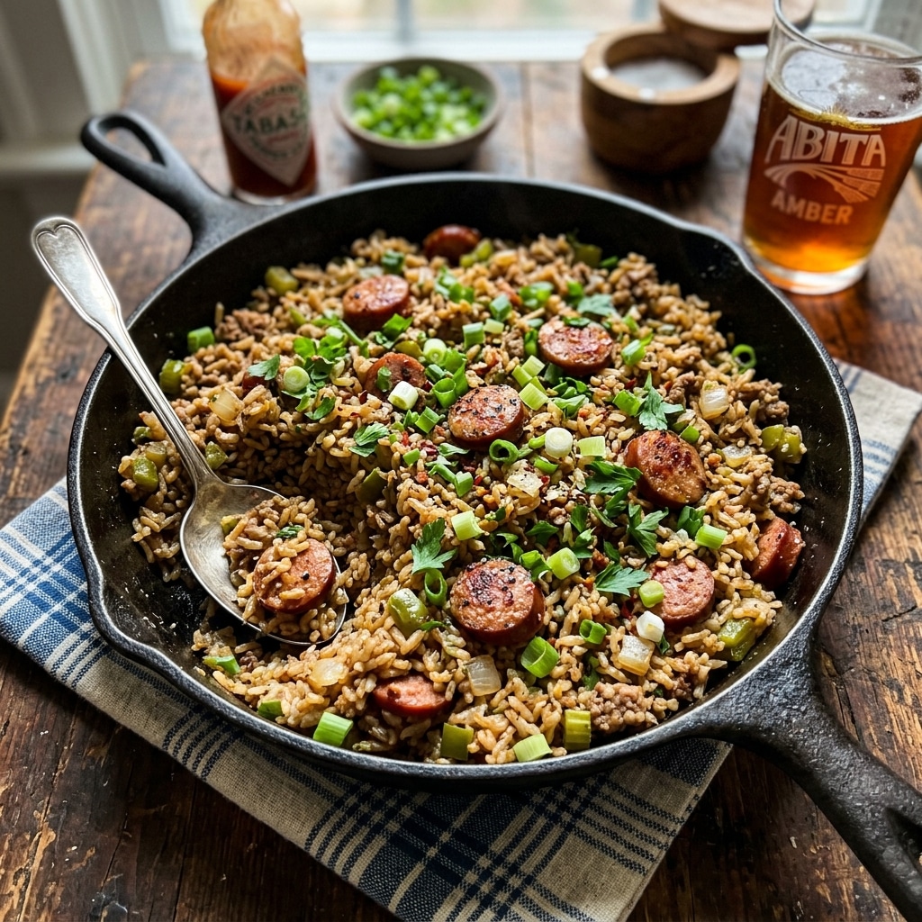 Cajun Dirty Rice with Smoked Sausage
