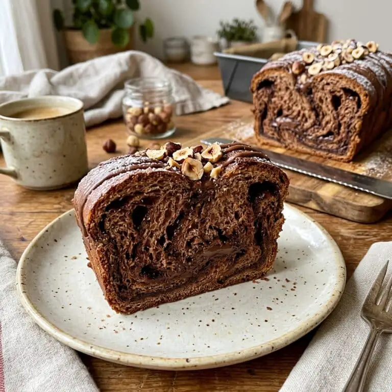 Layered Cocoa and Nutella Yeast Cake