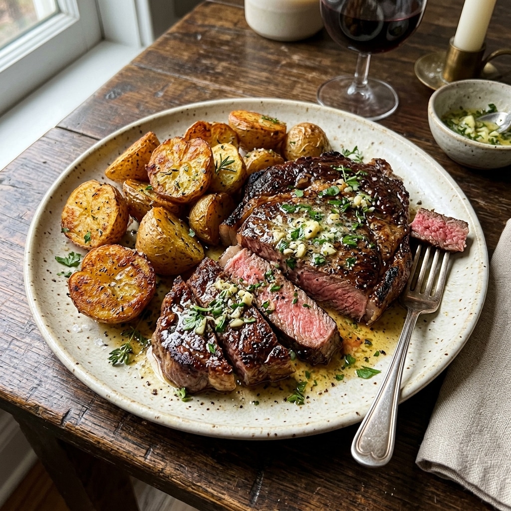 Garlic Butter Steak and Potatoes