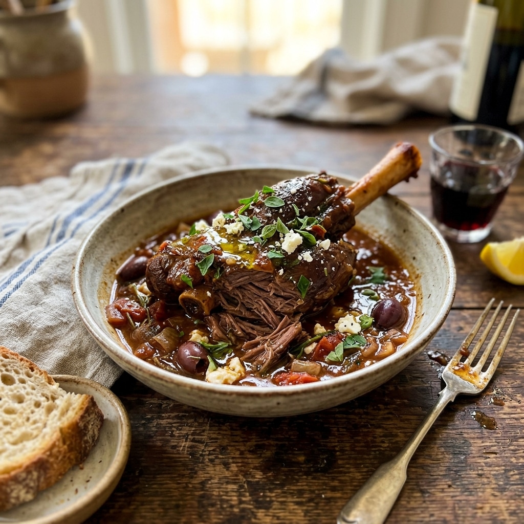 Greek-Style Braised Lamb Shanks