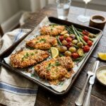 Parmesan Crusted Chicken Sheet Pan Dinner