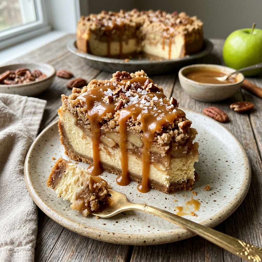 Salted Caramel Apple Pie Cheesecake Recipe