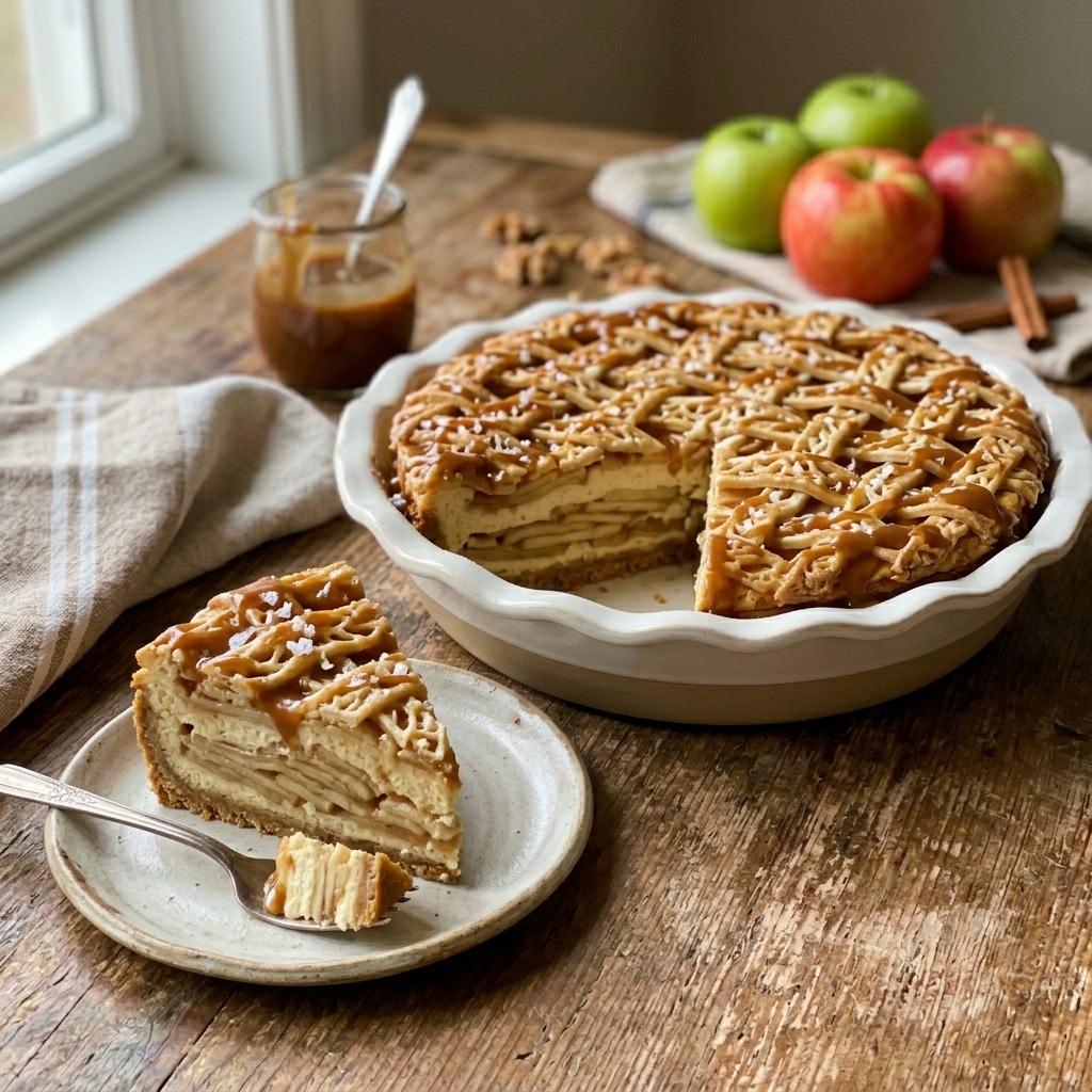 Salted Caramel Apple Pie Cheesecake Recipe