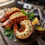 Smoked Lobster Tails with Garlic Butter