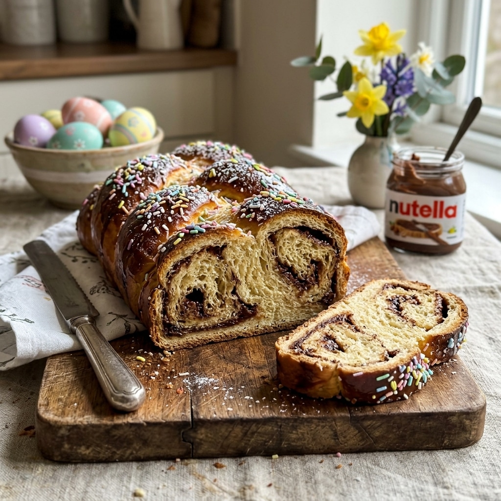 Spectacular Nutella Swirl Easter Bread