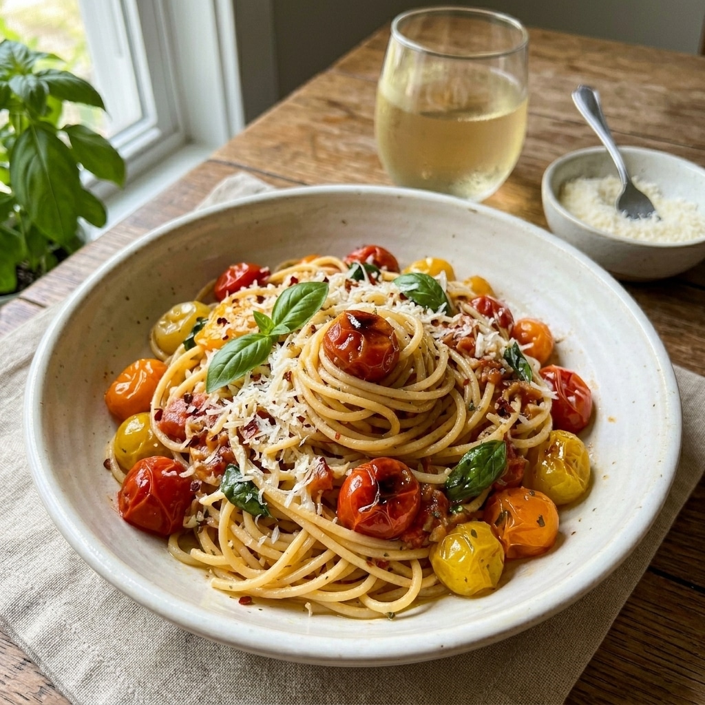 Summer Cherry Tomato Pasta