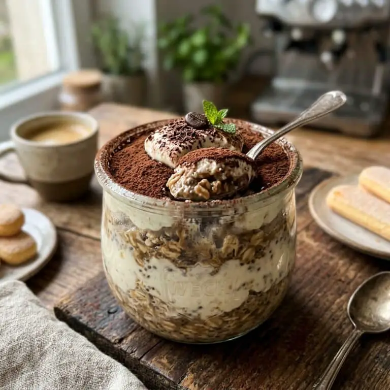 The BEST Tiramisu Overnight Oats