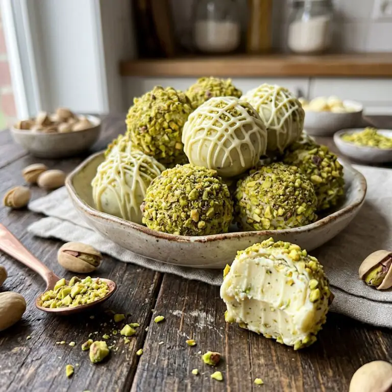 White Chocolate and Pistachio Truffles