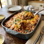 Cheesy Ground Beef and Rice Casserole