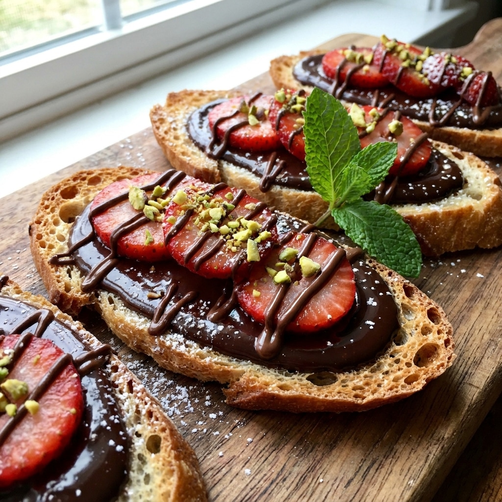 Strawberry Dessert Bruschetta