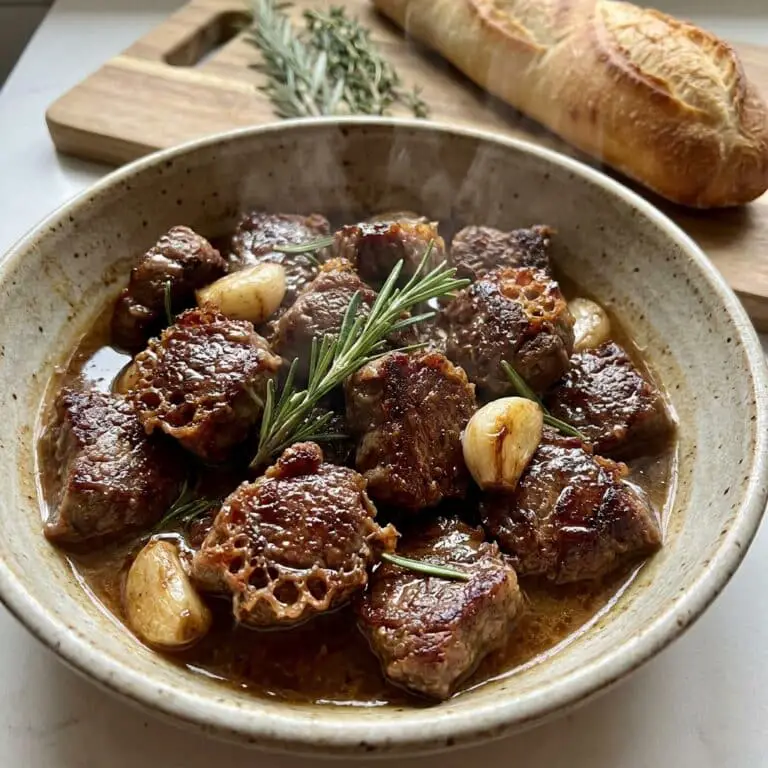 Garlic and Rosemary Beef Tips