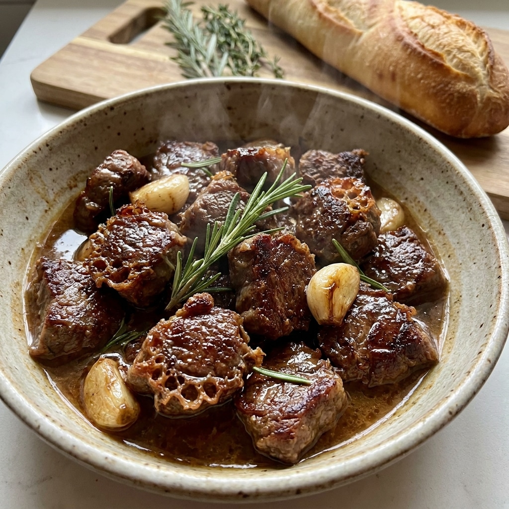 Garlic and Rosemary Beef Tips