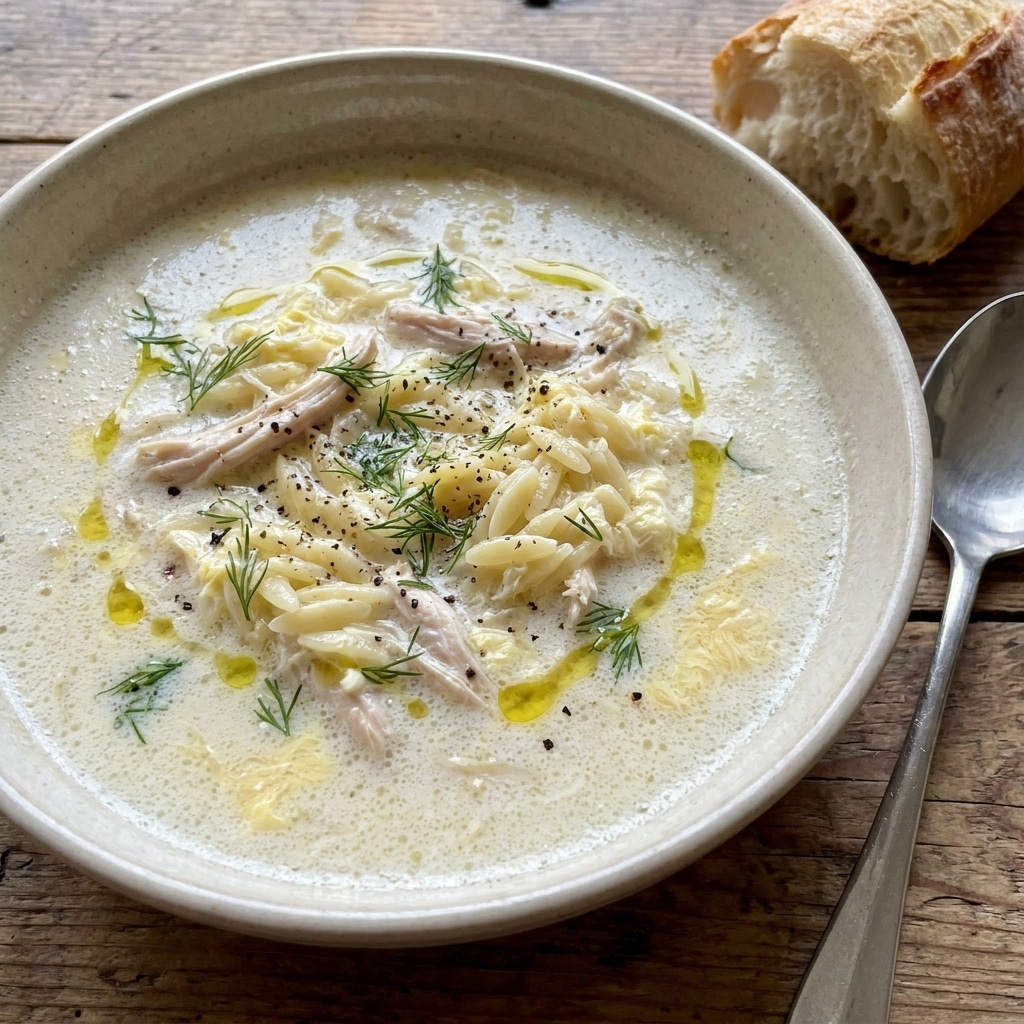 Greek Lemon Chicken Soup with Orzo (Avgolemono)