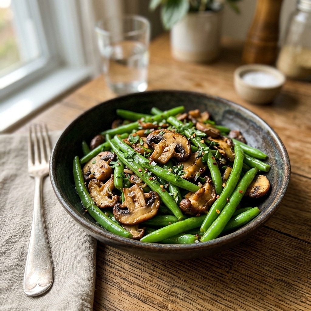 Green Beans with Mushrooms