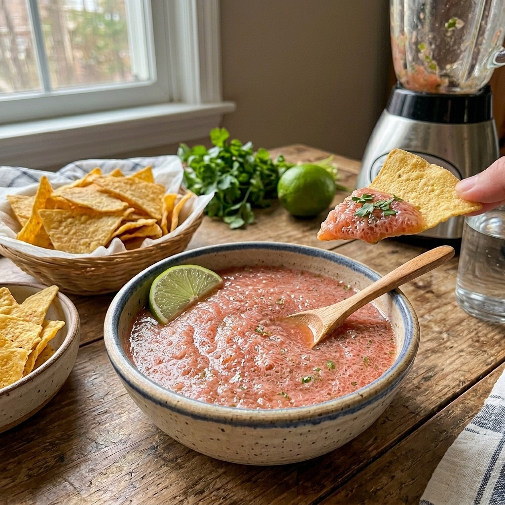 Homemade Fresh Salsa Recipe in a Blender