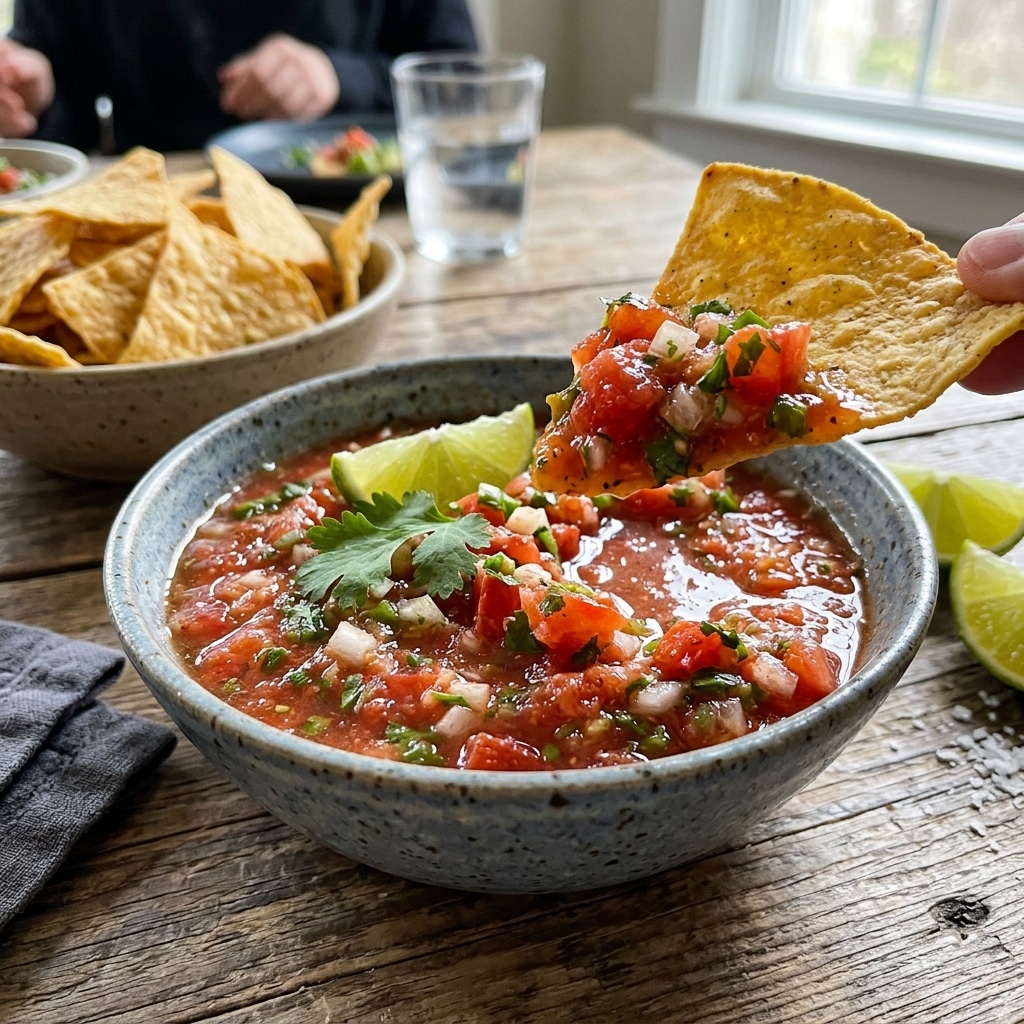 Homemade Fresh Salsa Recipe in a Blender