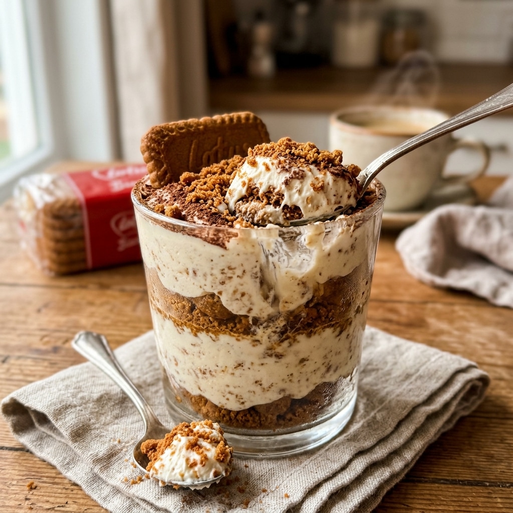 No Bake Biscoff Tiramisu Cups with Greek Yogurt & Mascarpone