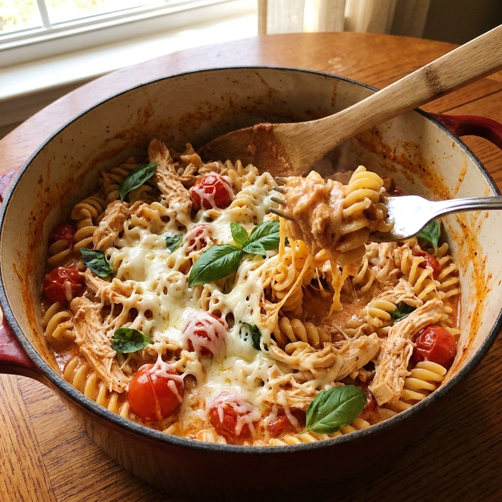 One Pot Creamy Boursin Tomato Pasta with Chicken