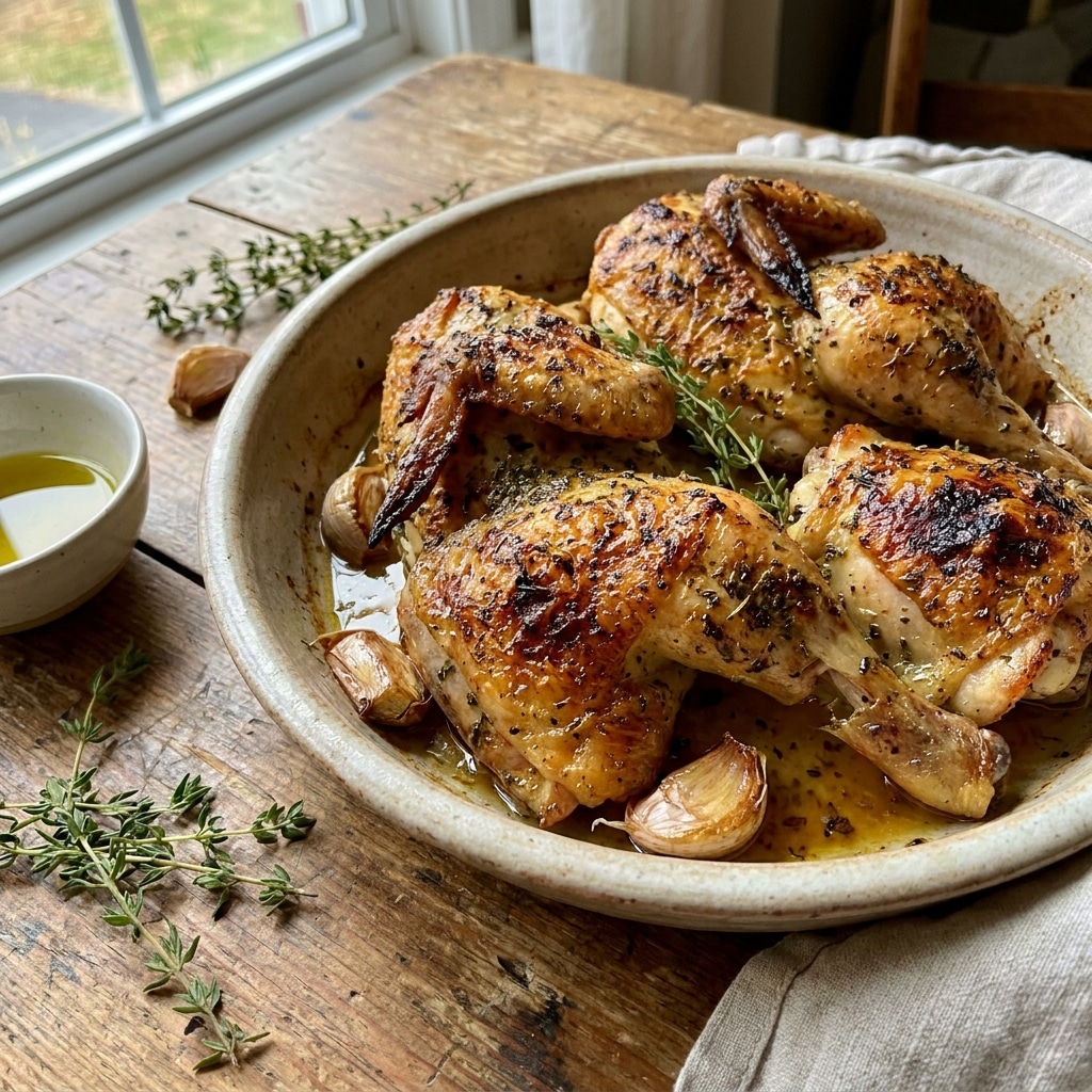 Easy, Oven-Roasted French Garlic Chicken
