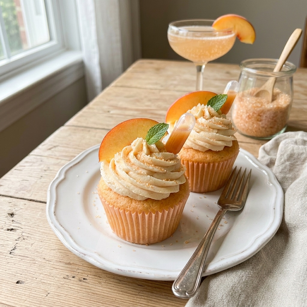 Peach Bellini Cupcakes