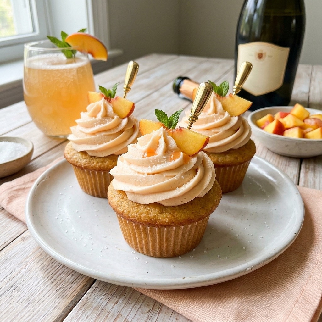 Peach Bellini Cupcakes