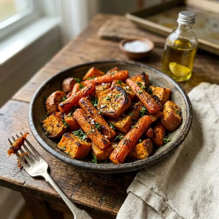 Easy Roasted Sweet Potatoes & Carrots