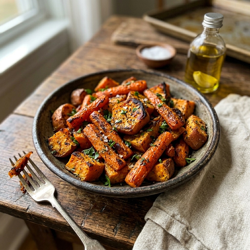 Easy Roasted Sweet Potatoes & Carrots