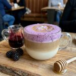 Salted Honey Latte with Blackberry Cold Foam