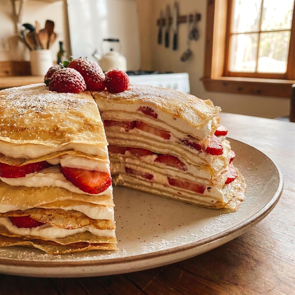 Strawberry Crepe Cake