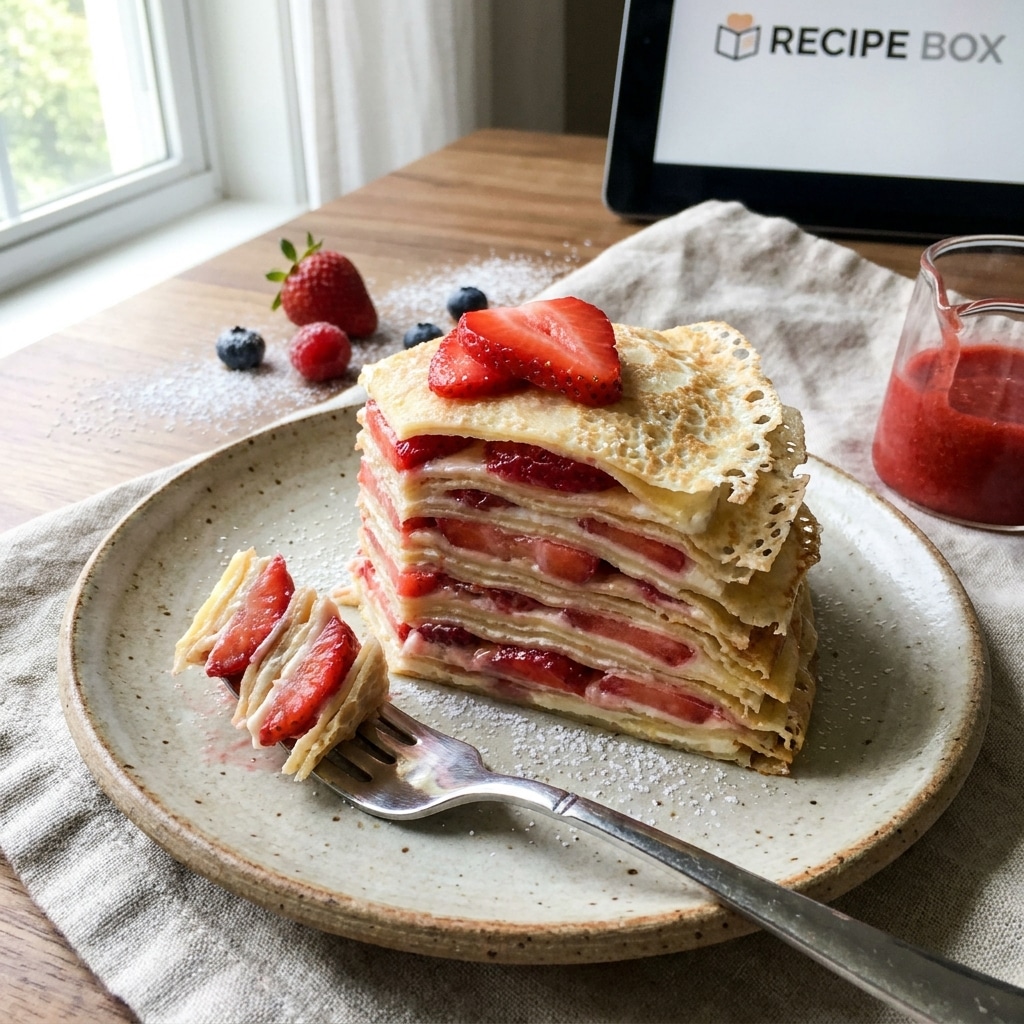 Strawberry Crepe Cake