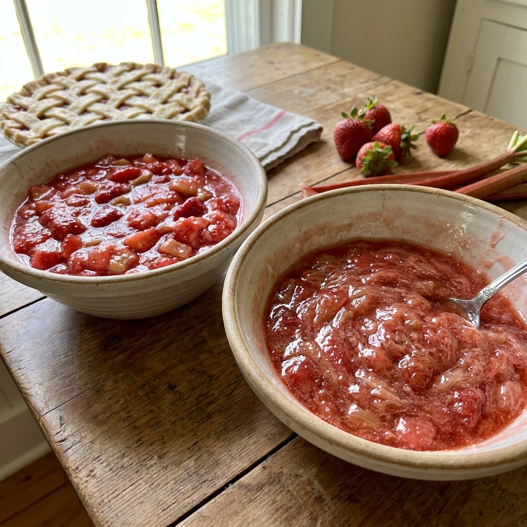 Strawberry Rhubarb Pie Filling (2 Ways: No-Cook and Easy 5 Minute Cooked Recipe)