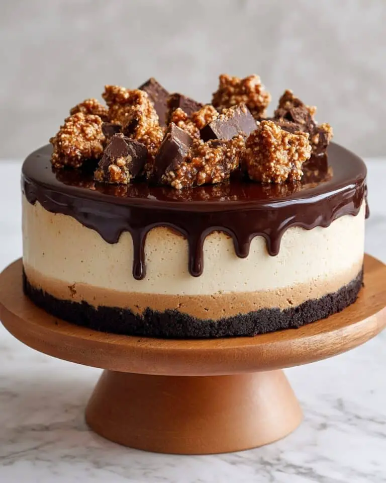 Caramel Chocolate Coffee Cheesecake Recipe