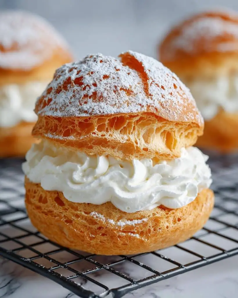 Cream Puffs with Vanilla Whipped Cream Recipe