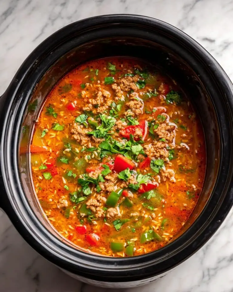 Crockpot Stuffed Pepper Soup Recipe