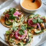 Hot Honey Chicken Flatbreads with Garlic Yogurt Sauce Recipe
