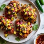 Grilled Hot Honey Chicken with Fresh Peach Salsa Recipe