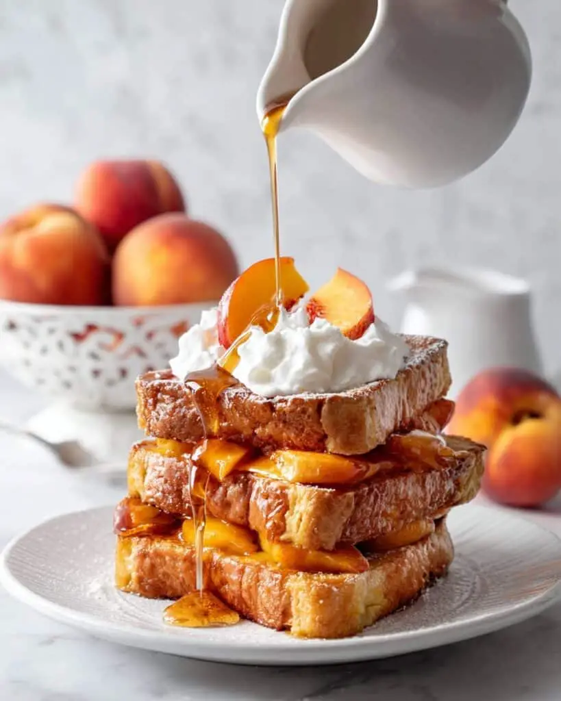 Stuffed Peach Bread French Toast Recipe