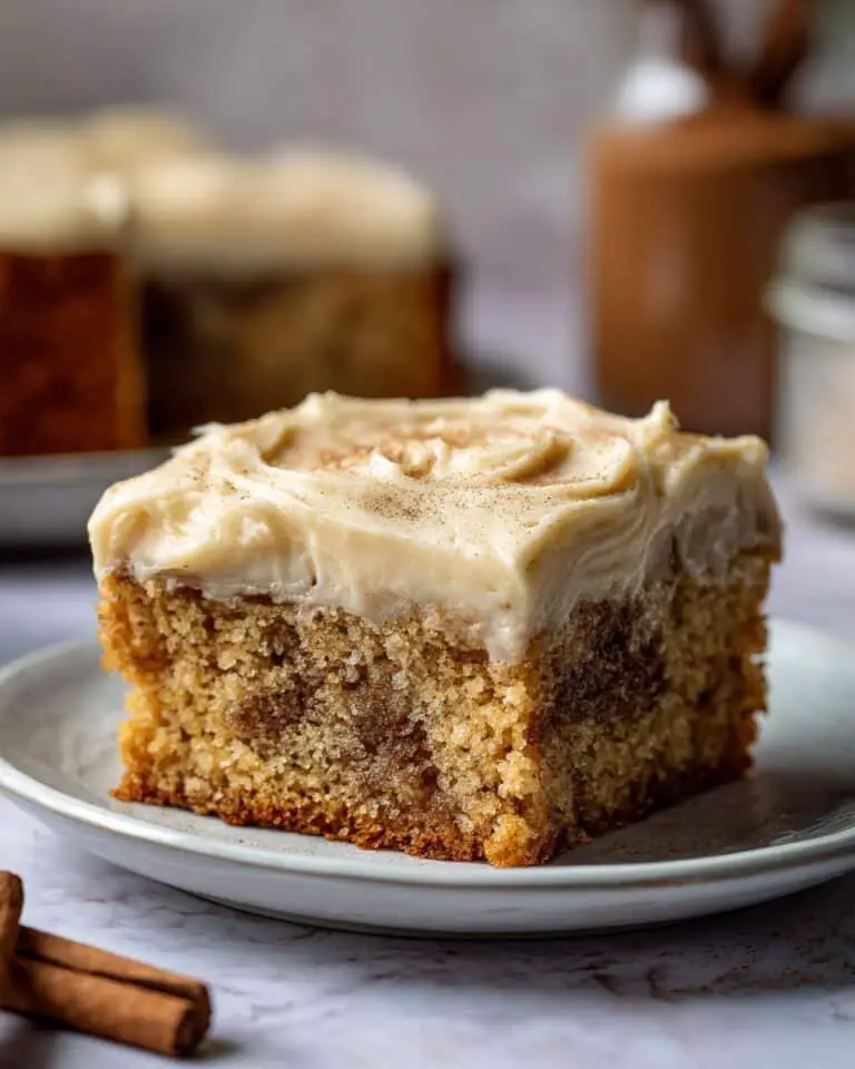 Cinnamon Roll Poke Cake Recipe