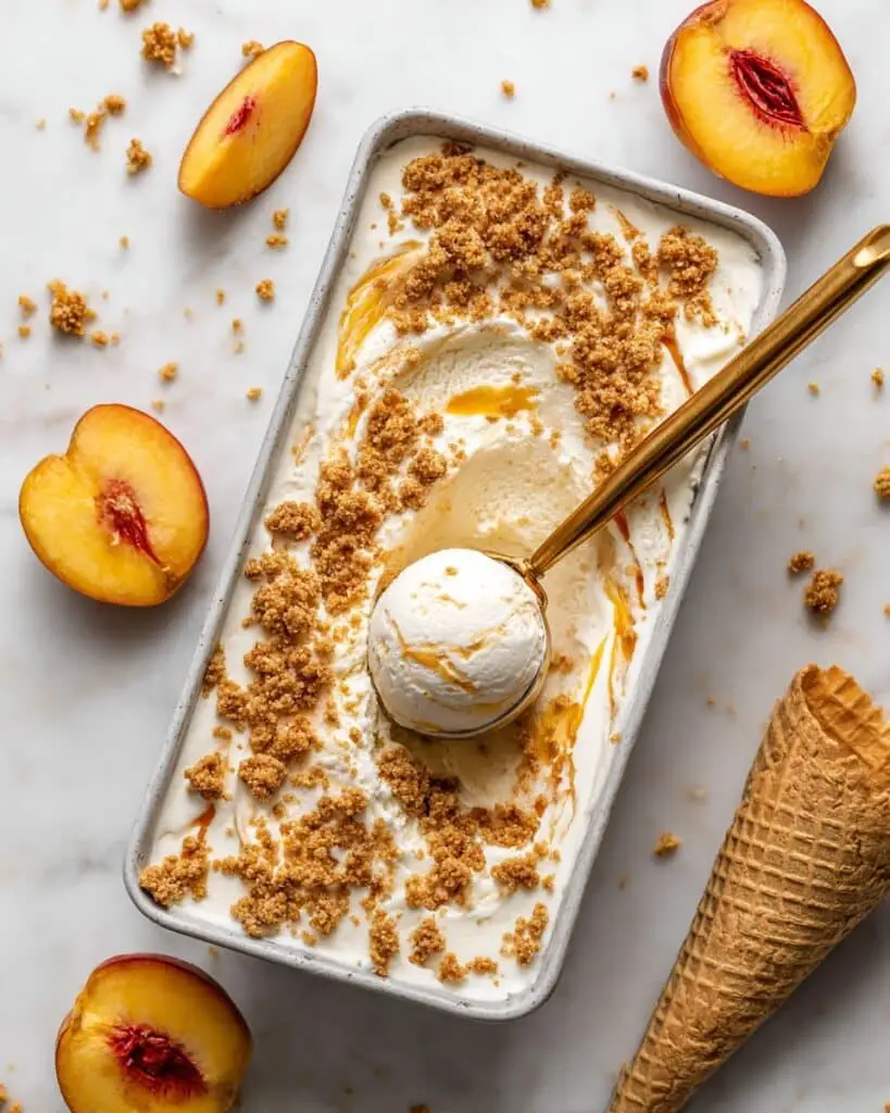Peach Cobbler Ice Cream Recipe