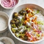 Buffalo Chicken Rice Bowls with Roasted Broccoli Recipe