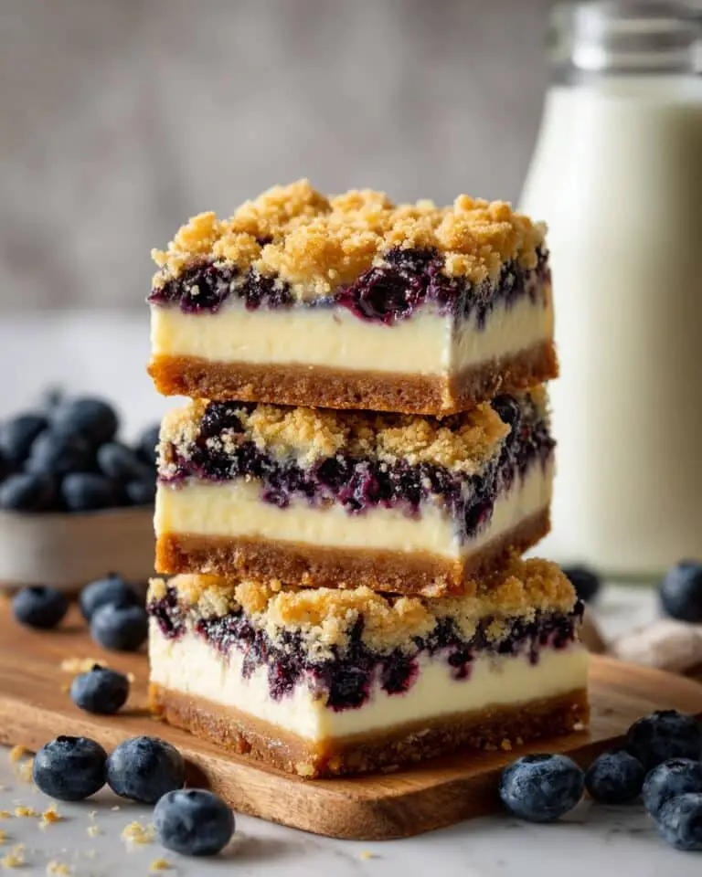 Blueberry Crumble Cheesecake Bars Recipe