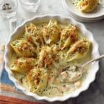 Creamy Baked Seafood-Stuffed Shells with Béchamel Sauce Recipe