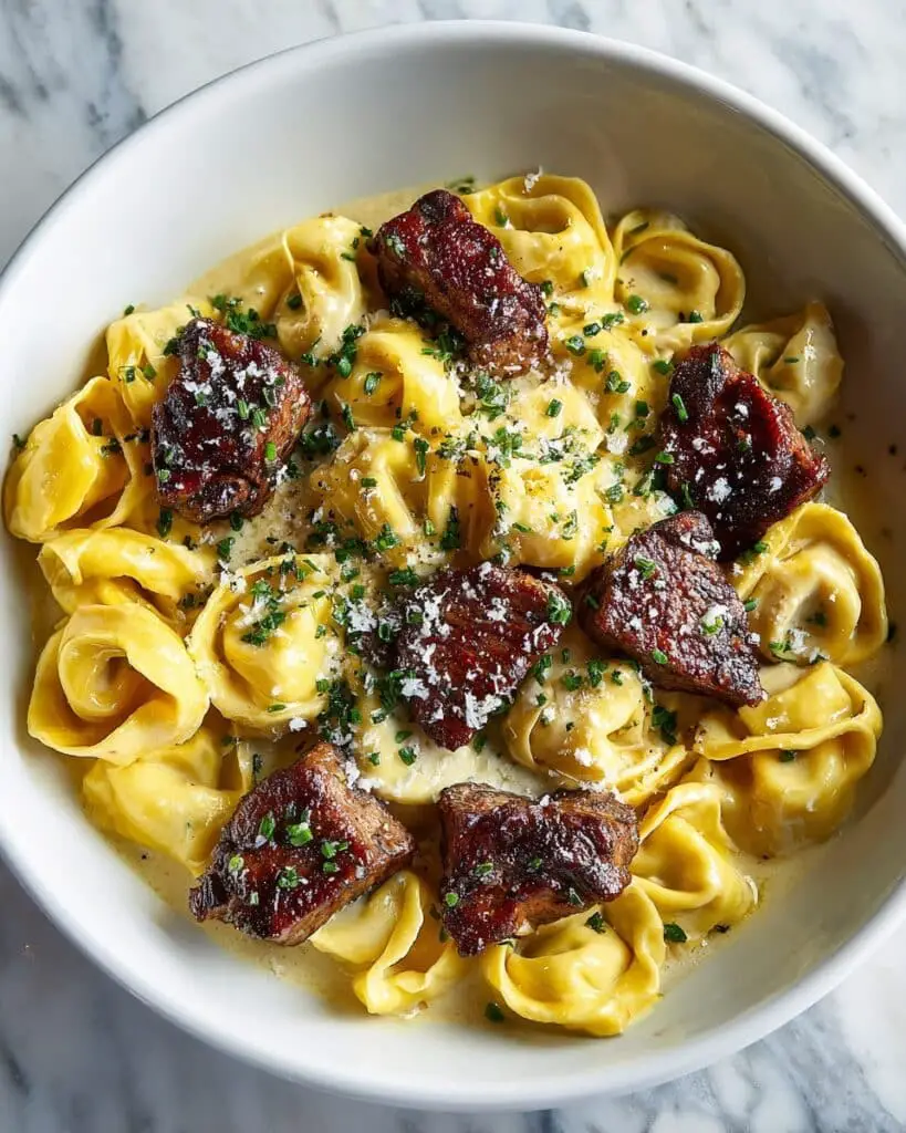 Garlic Steak Tortellini Recipe