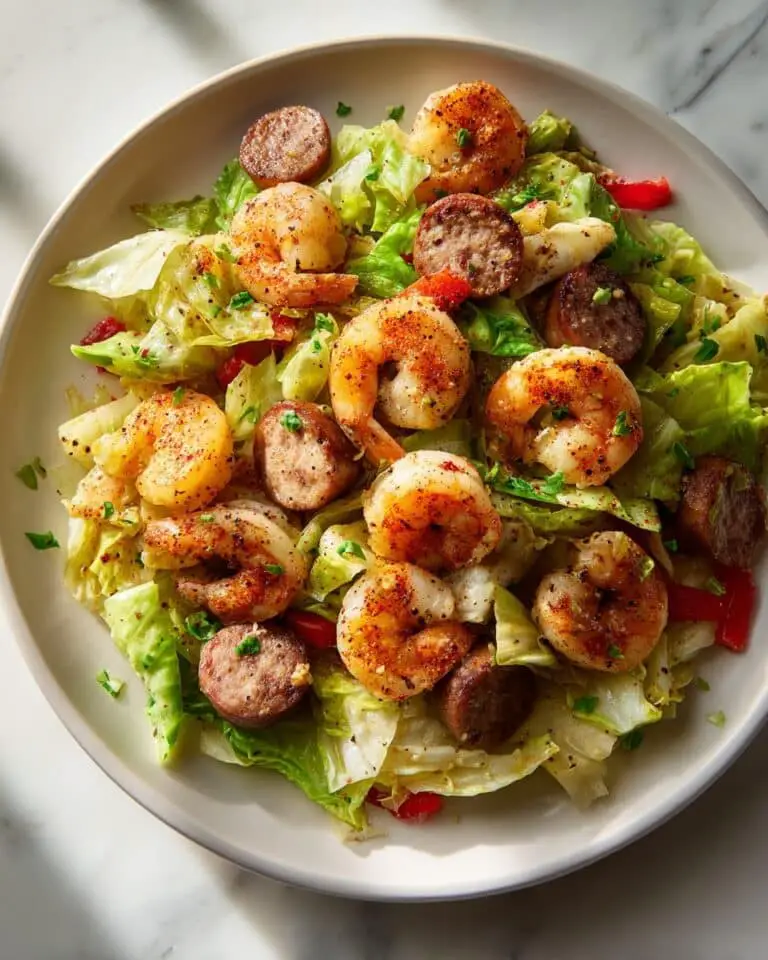 Crockpot Cajun Cabbage, Sausage, and Shrimp Recipe