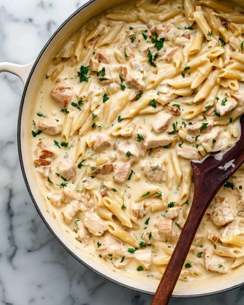 Creamy Garlic Chicken and Orzo Recipe
